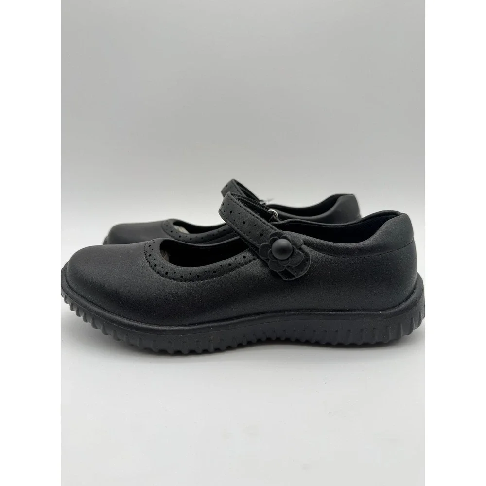 Girls Black Mary Jane School Shoes‎ Strap Comfort Slip Resistant Size 2